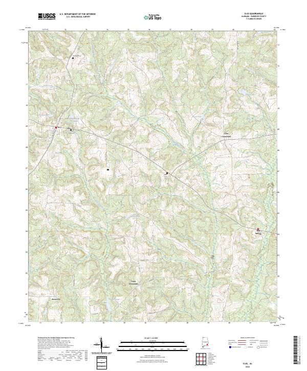 Clio topographic map thumbnail