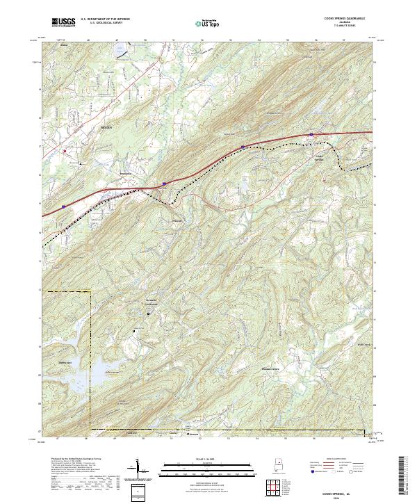 Cooks Springs topographic map thumbnail