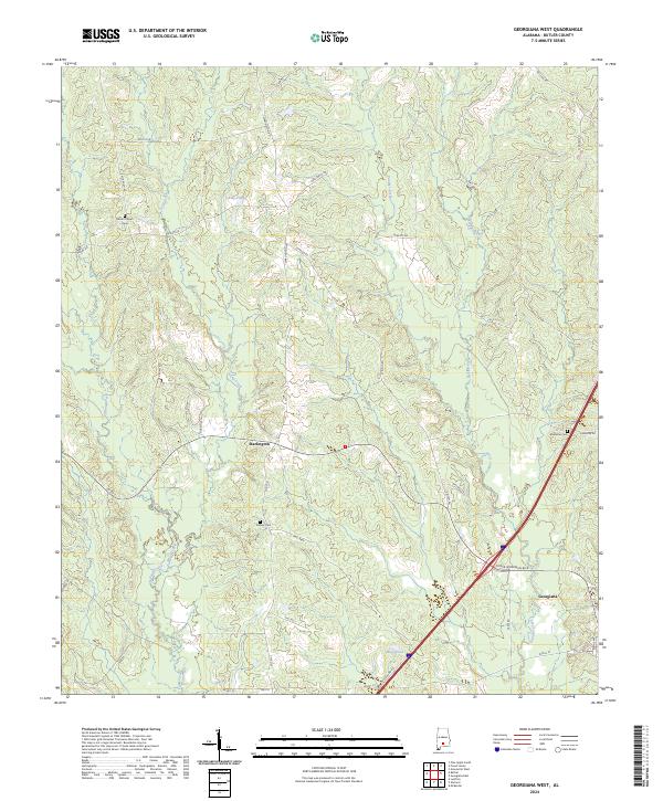 Georgiana West topographic map thumbnail