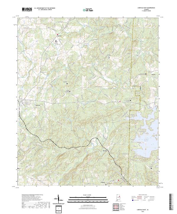 Lineville East topographic map thumbnail