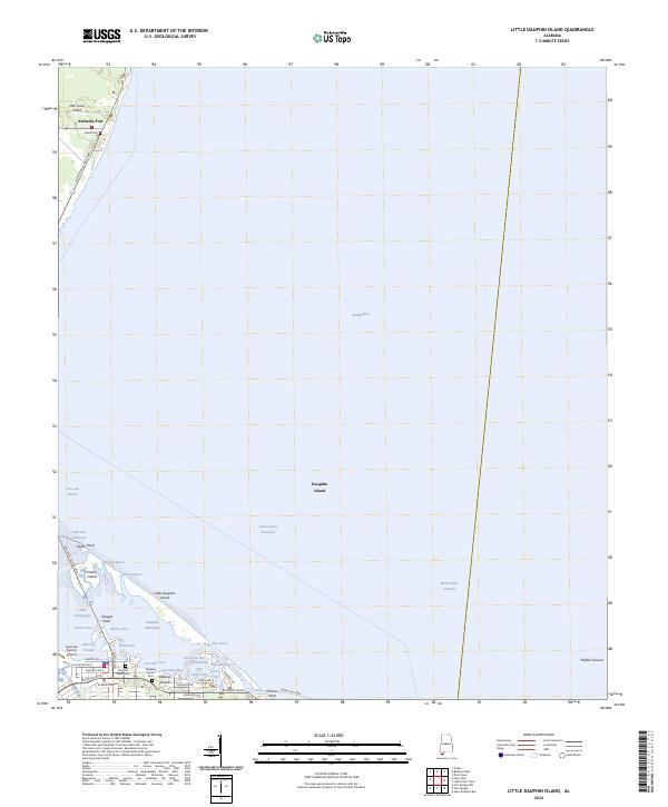 Little Dauphin Island topographic map thumbnail