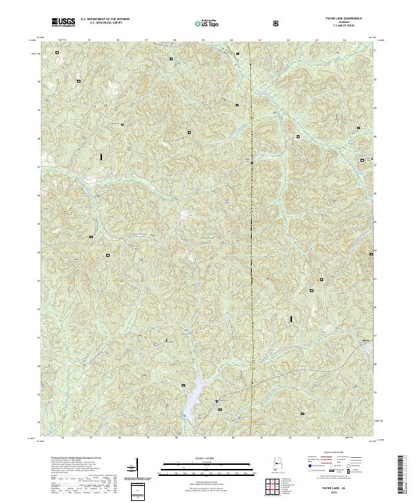 Payne Lake topographic map thumbnail