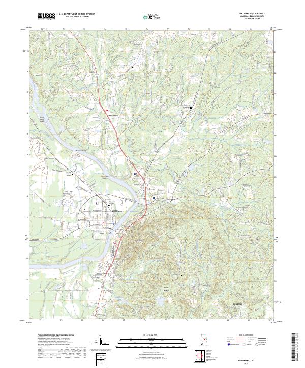 Wetumpka topographic map thumbnail