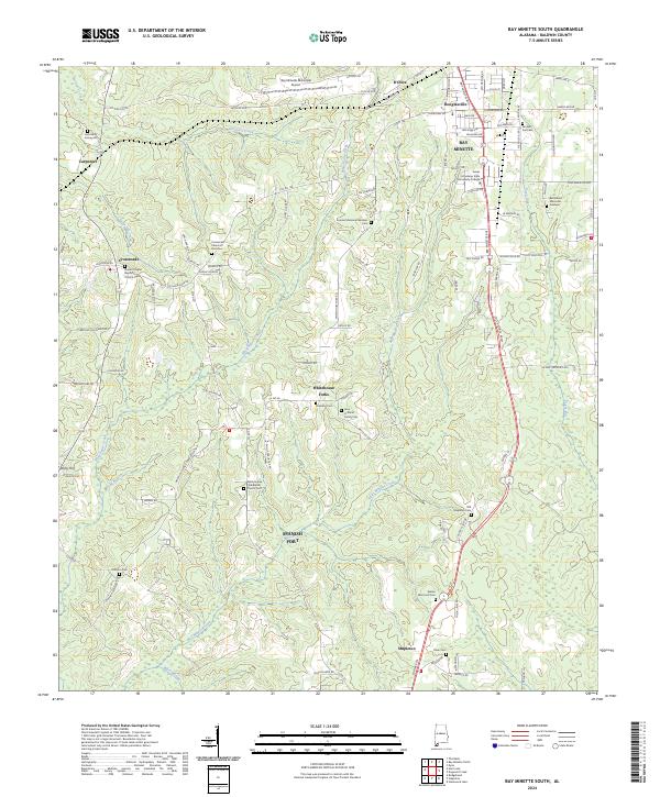Bay Minette South topographic map thumbnail