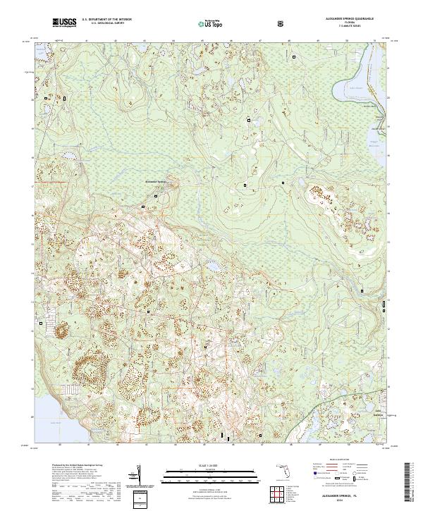 Alexander Springs topographic map thumbnail