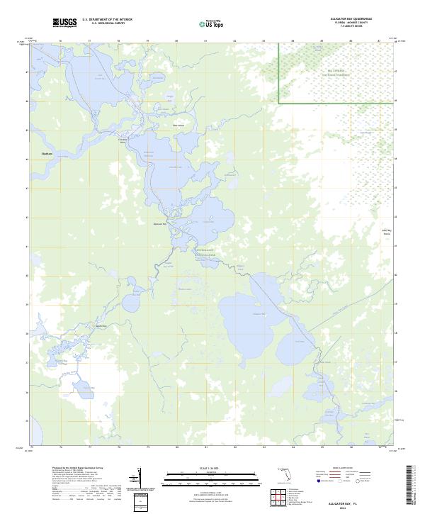 Alligator Bay 2024 topographic map thumbnail