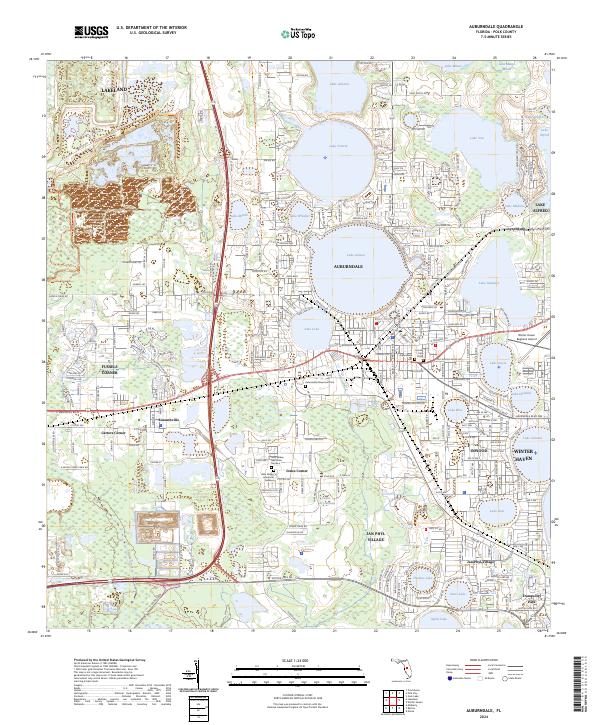 Auburndale topographic map thumbnail