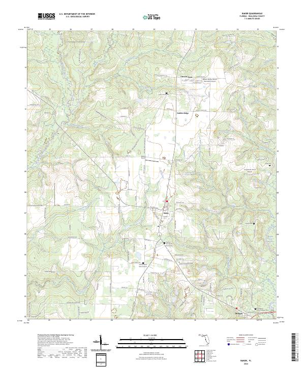 Baker topographic map thumbnail