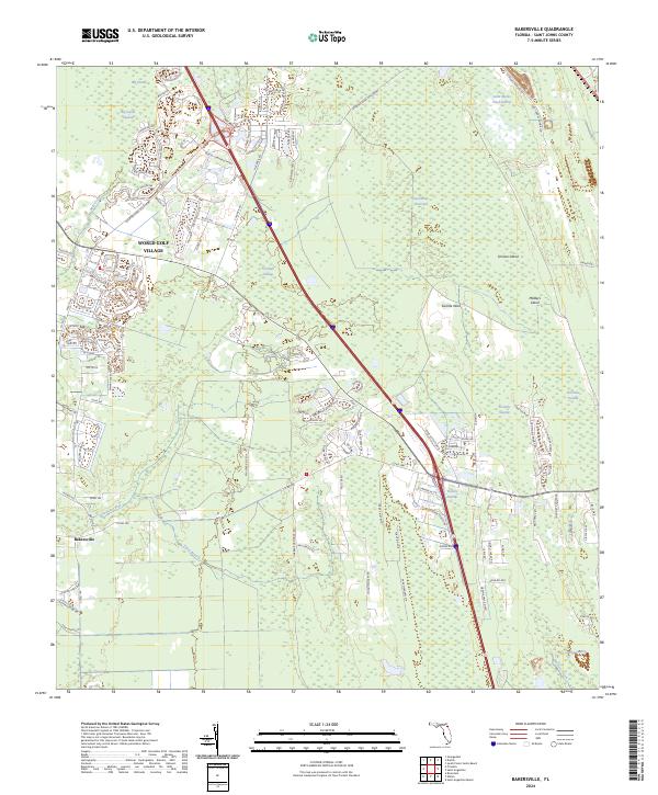 Bakersville topographic map thumbnail