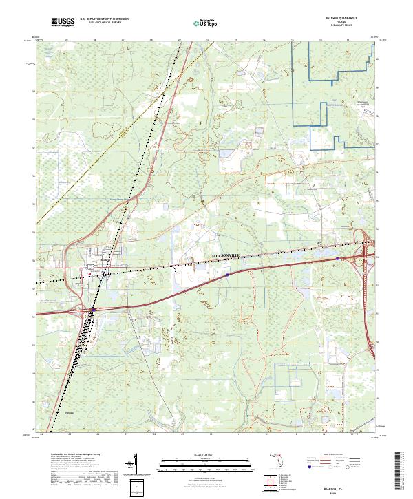 Baldwin topographic map thumbnail