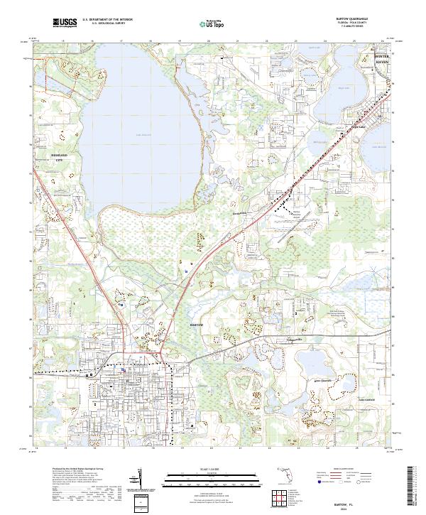 Bartow topographic map thumbnail