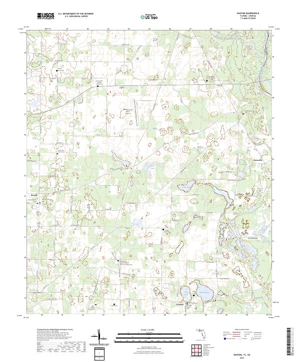 Bascom topographic map thumbnail