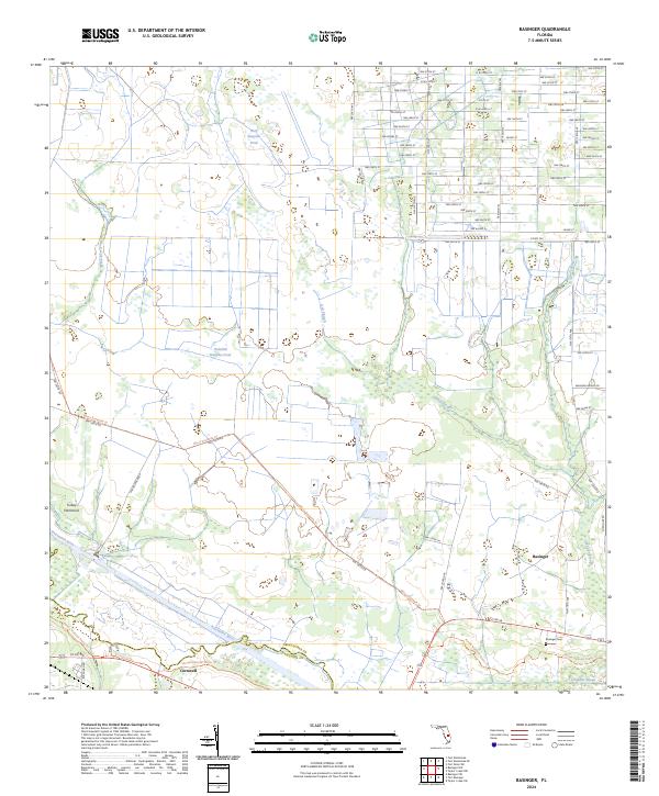 Basinger topographic map thumbnail