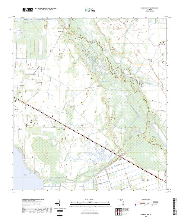 Basinger NW topographic map thumbnail