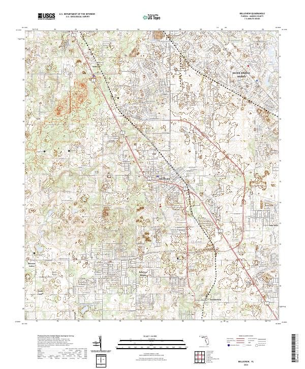 Belleview topographic map thumbnail