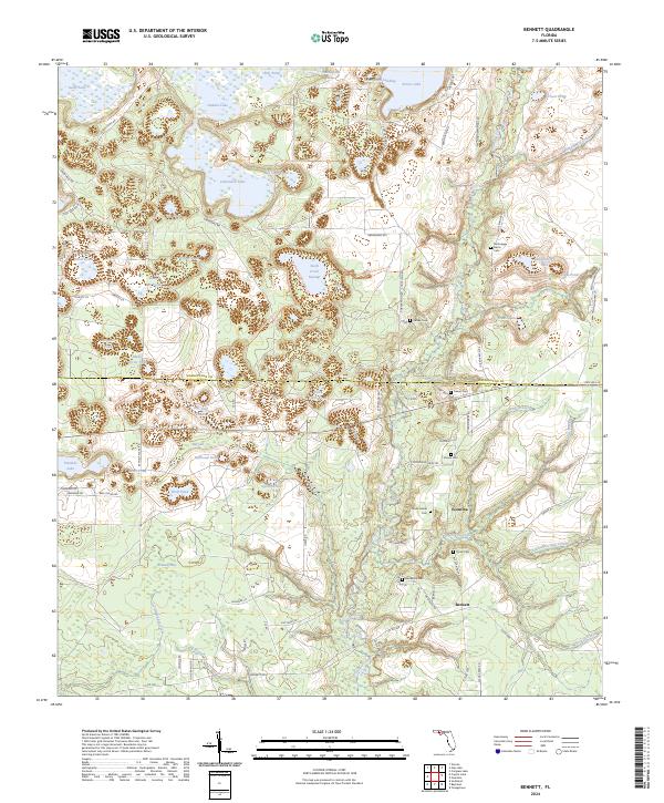 Bennett topographic map thumbnail