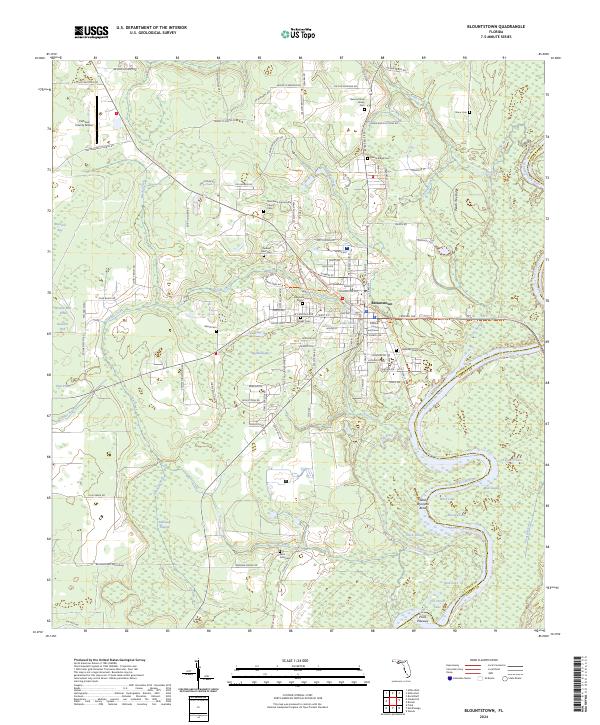Blountstown topographic map thumbnail