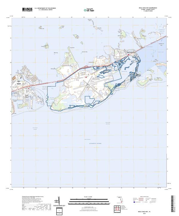 Boca Chica Key topographic map thumbnail