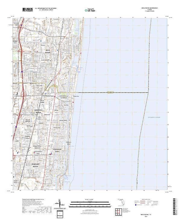 Boca Raton topographic map thumbnail