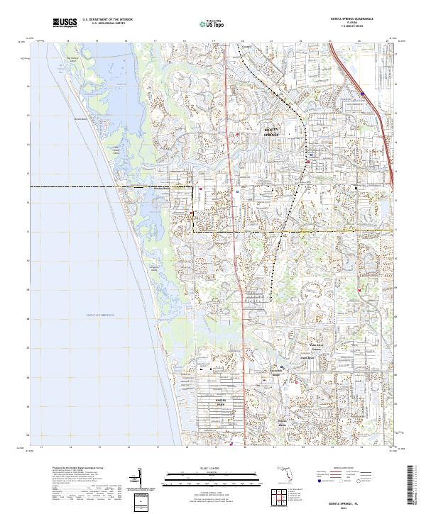 Bonita Springs 2024 topographic map thumbnail