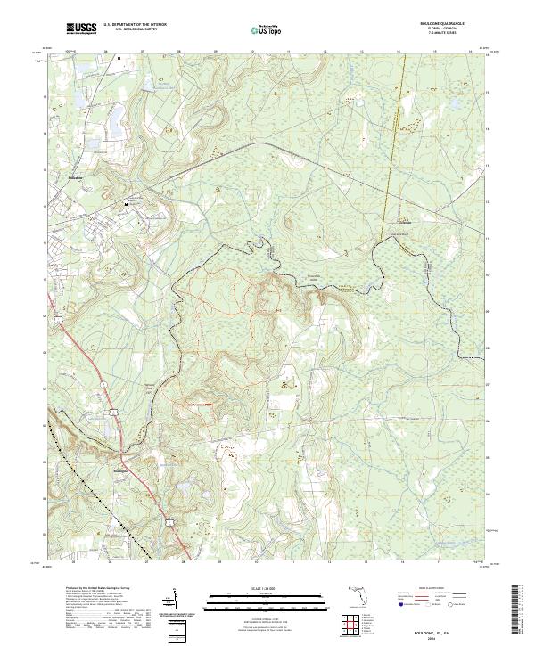 Boulogne topographic map thumbnail