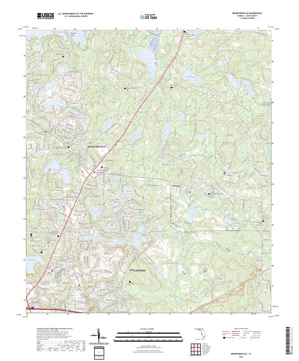 Bradfordville topographic map thumbnail