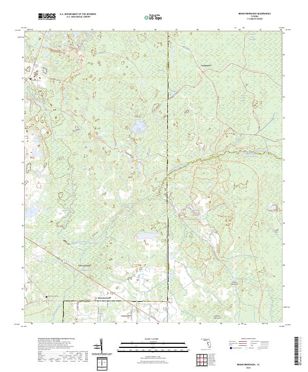 Branchborough topographic map thumbnail