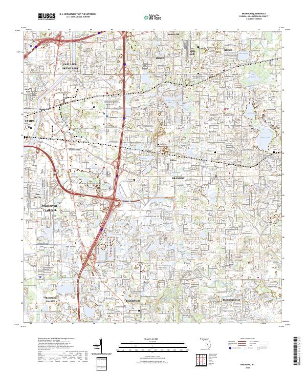 Brandon topographic map thumbnail