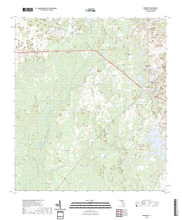 Bronson topographic map thumbnail