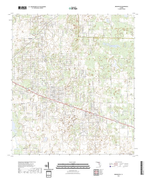 Bronson NE topographic map thumbnail