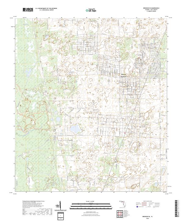 Bronson SE topographic map thumbnail