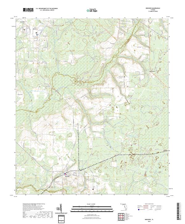 Brooker topographic map thumbnail