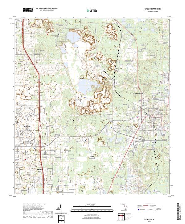 Brooksville topographic map thumbnail