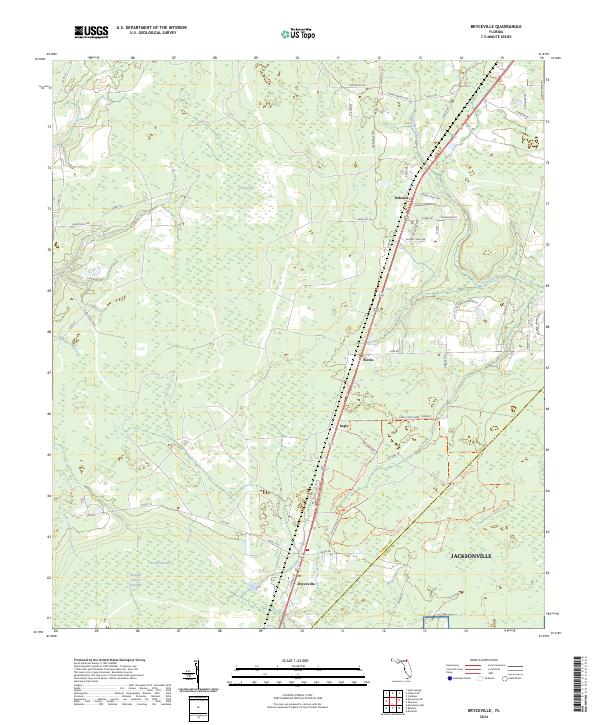 Bryceville topographic map thumbnail