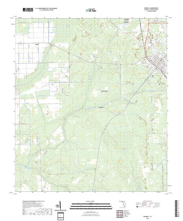 Bunnell topographic map thumbnail
