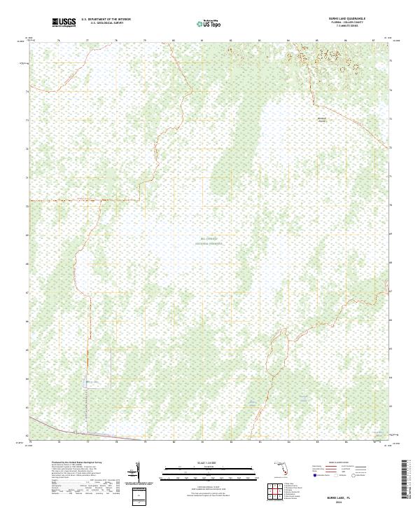 Burns Lake topographic map thumbnail