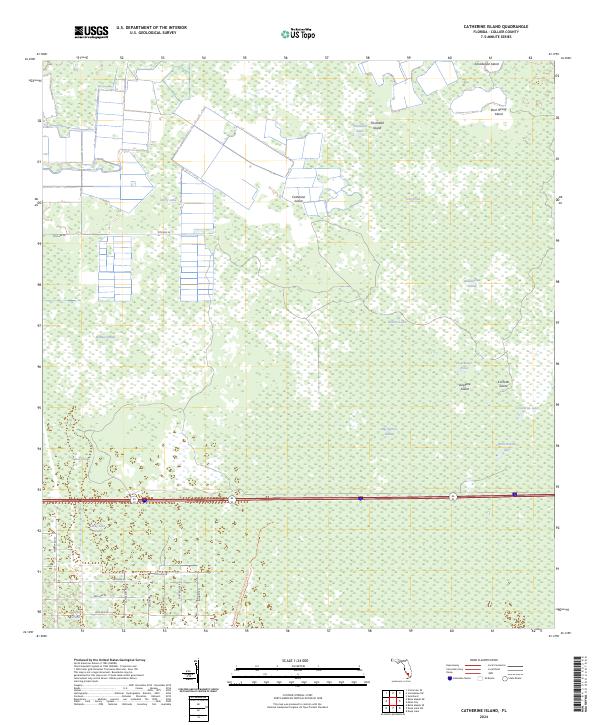 Catherine Island topographic map thumbnail