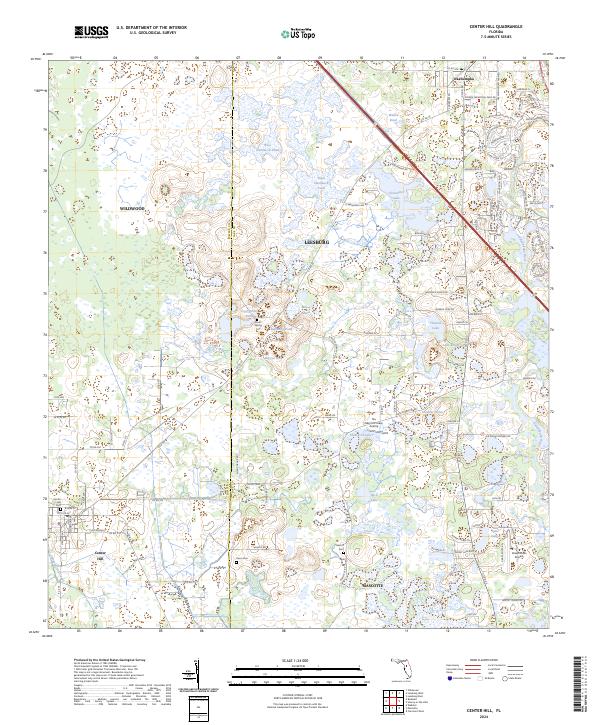Center Hill topographic map thumbnail