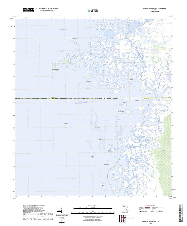 Chassahowitzka Bay 2024 topographic map thumbnail