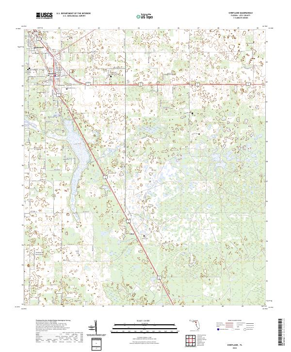 Chiefland topographic map thumbnail
