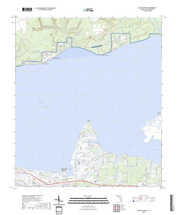 Choctaw Beach topographic map thumbnail