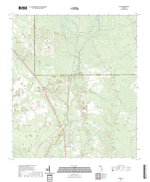 Clara topographic map thumbnail