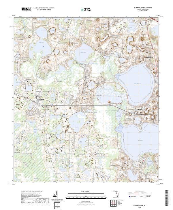 Clermont West topographic map thumbnail