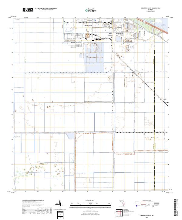 Clewiston South topographic map thumbnail
