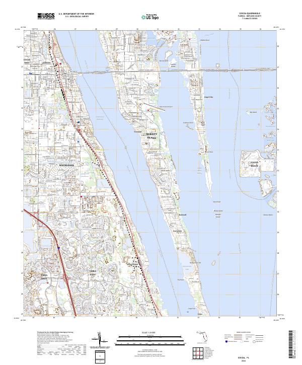 Cocoa topographic map thumbnail