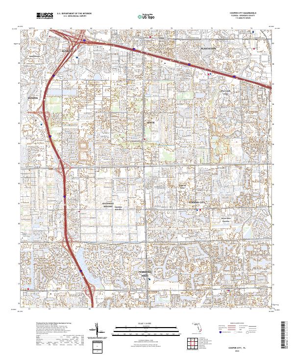 Cooper City topographic map thumbnail