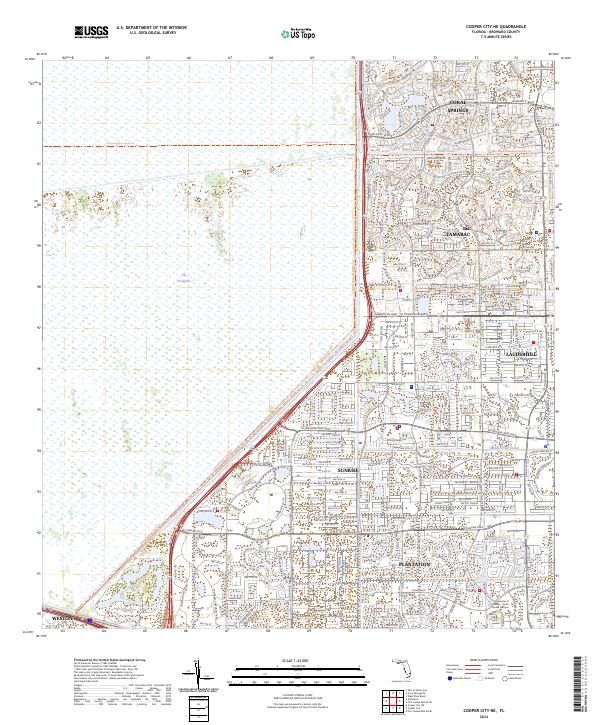 Cooper City NE topographic map thumbnail