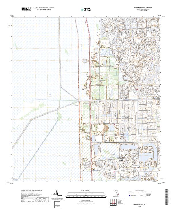 Cooper City SW topographic map thumbnail