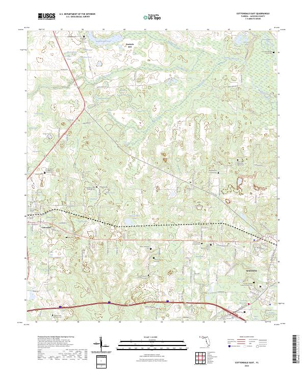 Cottondale East topographic map thumbnail