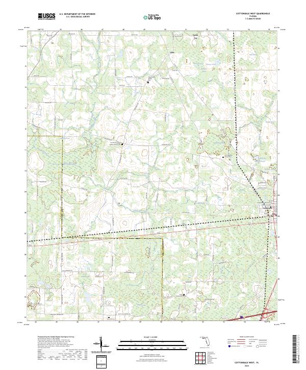 Cottondale West topographic map thumbnail